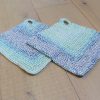 Gehaakte pannenlap pastelblauw/groen gemêleerd met ecru - Afbeelding 3